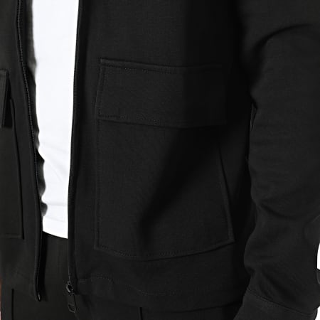 KZR - Ensemble Veste Zippée Et Pantalon Noir