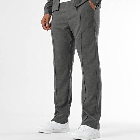 KZR - Ensemble Veste Zippée Et Pantalon Gris Anthracite