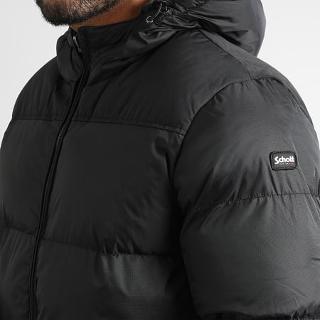ジャケット・アウター Schott CLASSIC HOODED DOWN JKT M Light black hooded jacket - Dayton | Schott NYC®