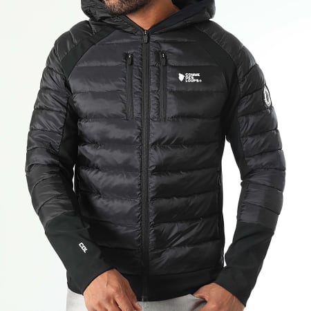 Comme Des Loups - Doudoune Capuche Colorainte Noir