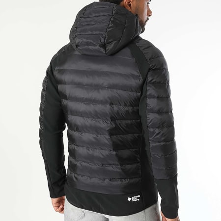Comme Des Loups - Doudoune Capuche Colorainte Noir