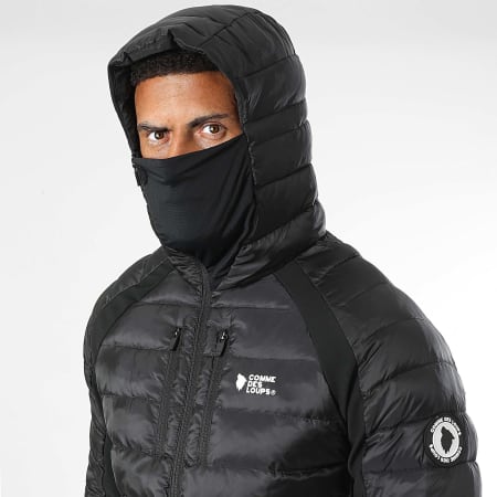Comme Des Loups - Doudoune Capuche Colorainte Noir