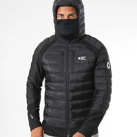 Comme Des Loups - Doudoune Capuche Colorainte Noir