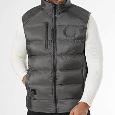 Comme Des Loups - Doudoune Sans Manches Helsinki Chauffante Gris Anthracite