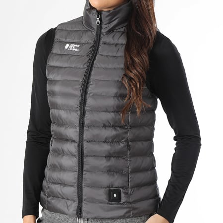 Comme Des Loups - Doudoune Sans Manches Chauffante Femme Paris Gris Anthracite