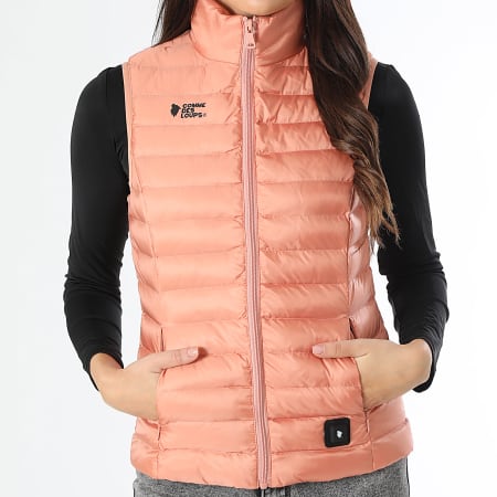 Doudoune Sans Manches Chauffante Femme Paris Rose