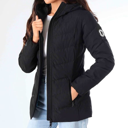 Comme Des Loups - Doudoune Capuche Chauffante Femme Amel Noir