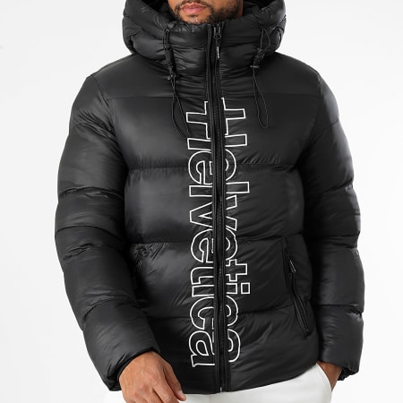 Helvetica - Piumino con cappuccio Silver 2 Nero