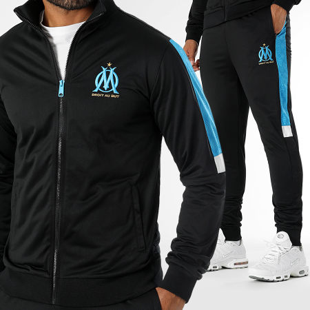 OM - Ensemble De Survetement M24013 Noir Bleu Clair