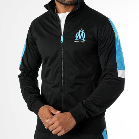 OM - Ensemble De Survetement M24013 Noir Bleu Clair