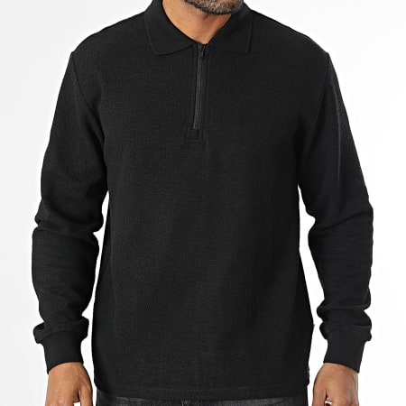 Only And Sons - Sweat Col Zippé Trevor Lofe Reg Noir