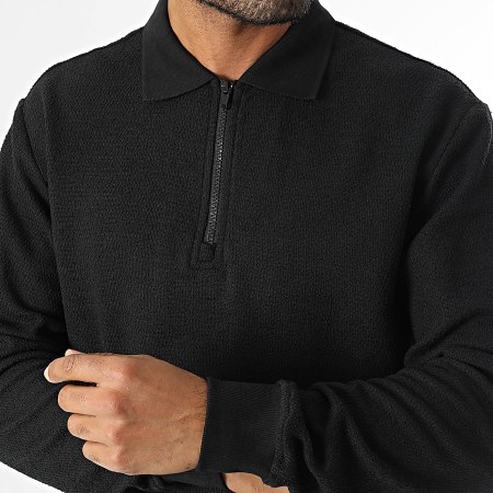 Only And Sons - Sweat Col Zippé Trevor Lofe Reg Noir