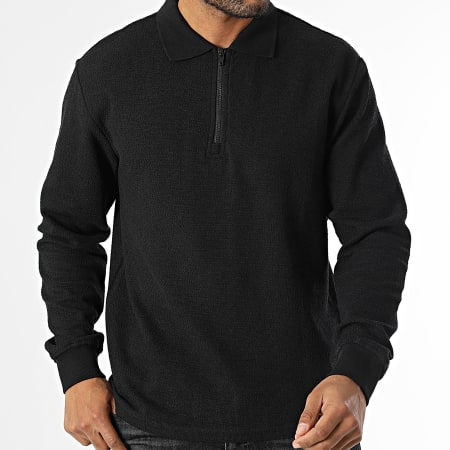 Only And Sons - Sweat Col Zippé Trevor Lofe Reg Noir