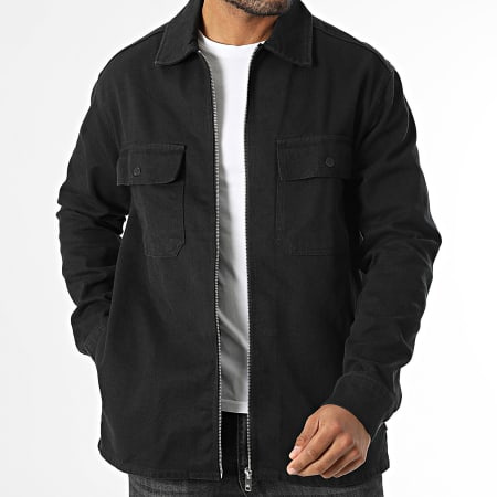 Only And Sons - Veste Zippée Team Heavy Twill Noir