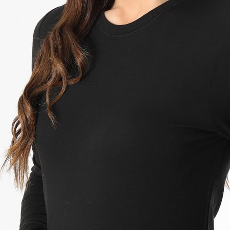 Only - Tee Shirt Manches Longues Femme Suma Woolblend Noir