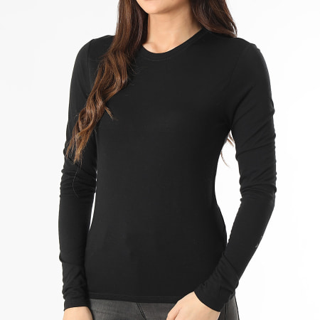 Only - Tee Shirt Manches Longues Femme Suma Woolblend Noir