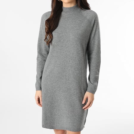Only - Robe Pull Femme Amore Gris Chiné