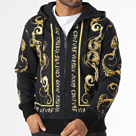 Versace Jeans Couture - Zipped Hoodie Fleece Chrome Gold 77GAI3ZC