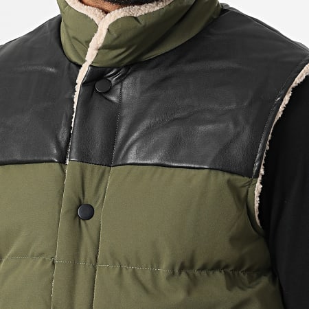 Classic Series - Abrigo sin mangas reversible Caqui Verde Beige