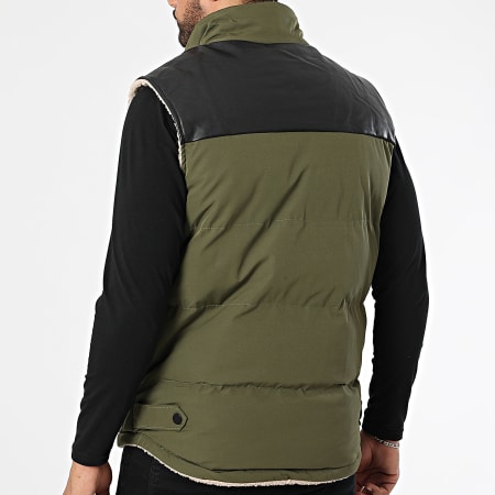 Classic Series - Abrigo sin mangas reversible Caqui Verde Beige