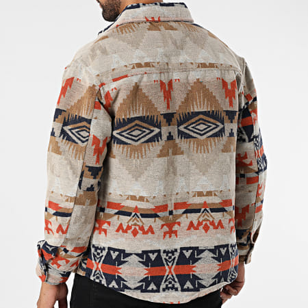 Classic Series - Sobrecamisa Beige Naranja Negro