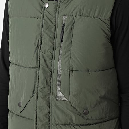 Classic Series - Chaqueta sin mangas con capucha verde caqui