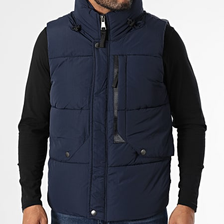 Classic Series - Chaqueta azul marino sin mangas y con capucha