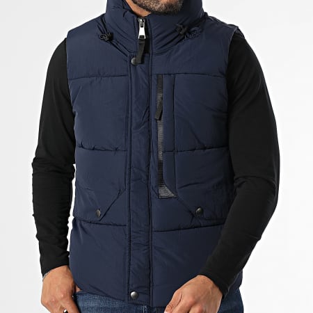 Classic Series - Chaqueta azul marino sin mangas y con capucha