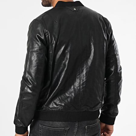 Chaqueta piel sintetica negra shop
