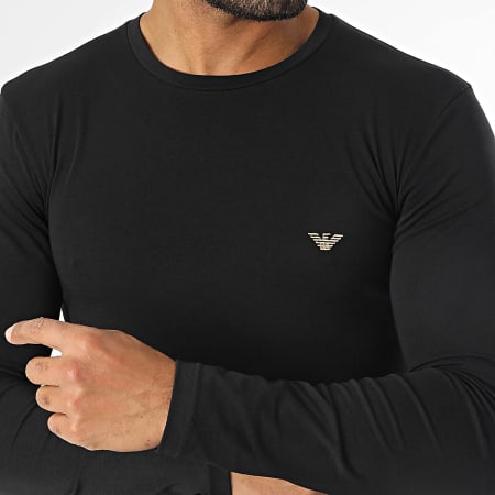 Emporio Armani Tee Shirt Manches Longues 111023 Noir Dore LaBoutiqueOfficielle