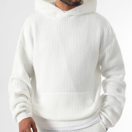 LBO - Ensemble Sweat Capuche Et Pantalon Jogging Mailles 1484 Blanc
