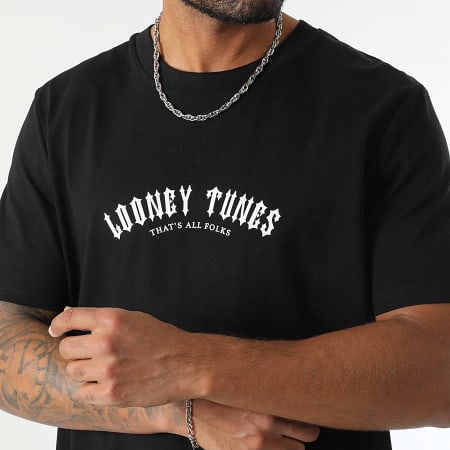 Looney Tunes - Tee Shirt Oversize Large Bugs Bunny Worldwide Back Neon Noir Rose