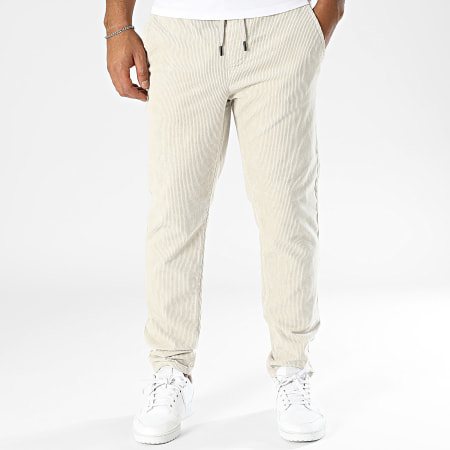 Only And Sons - Pantalon Linus Tap Corduroy Beige Clair