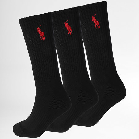 Polo Ralph Lauren - Lot De 3 Paires De Chaussettes Big Player Noir