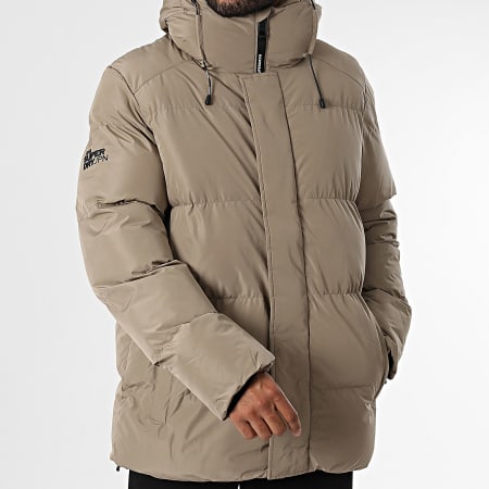 Chaqueta de pluma con capucha Baffle Sports M5011901A Beige oscuro