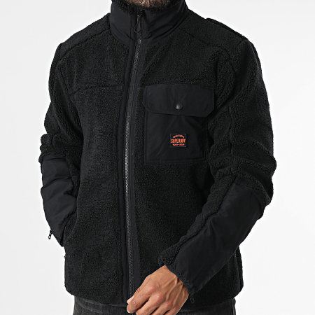 Veste Polaire Superdry Homme - Fermeture éclair Complète, 3 Poches - Coupe Décontractée, Polaire Luxe - Pour Extérieur, Style Casual