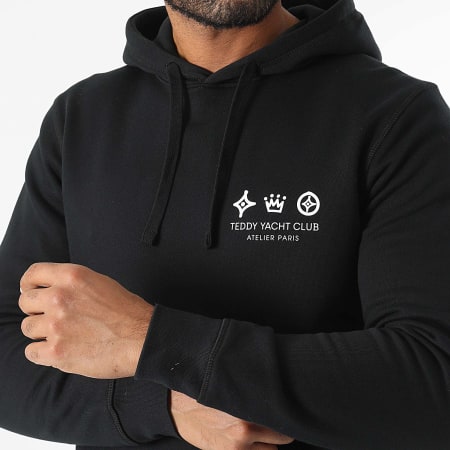 Teddy Yacht Club - Sweat Capuche Atelier Paris Colors Noir