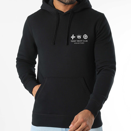 Teddy Yacht Club - Sweat Capuche Atelier Paris Colors Noir