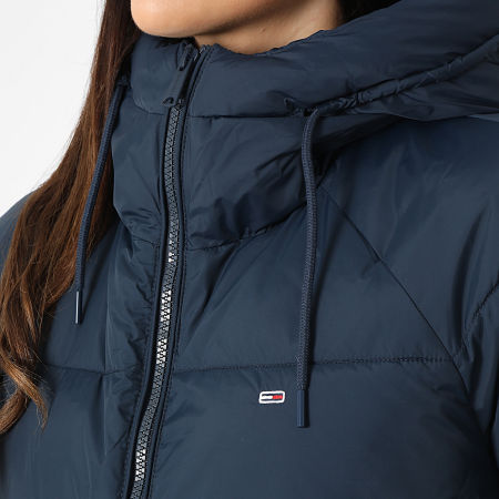 Tommy Jeans - Abrigo de mujer con capucha Puffer Ext 8841 Azul marino