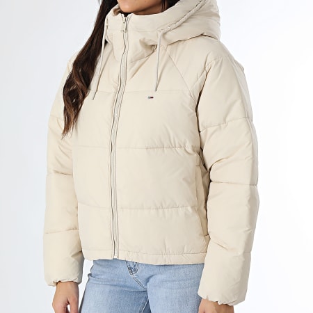 Tommy Jeans - Doudoune Capuche Femme Puffer Ext 8841 Beige