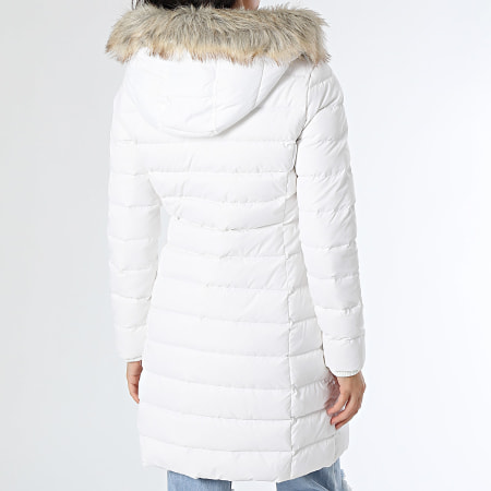 Tommy Jeans - Edredón con capucha de pelo blanco para mujer Essential 8864
