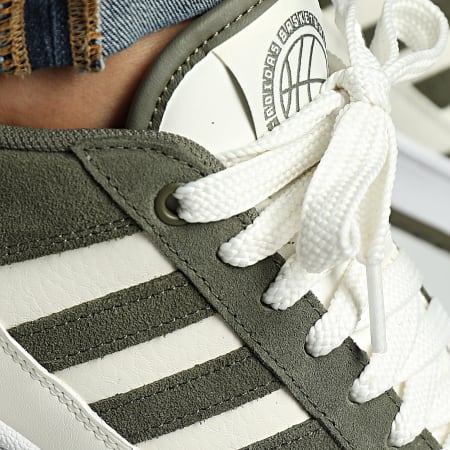 Adidas white shoes olive green sales