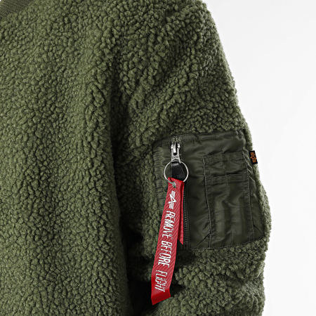 Alpha Industries - MA-1 Teddy Fleece Bomber Jacket 108102 Kaki Groen