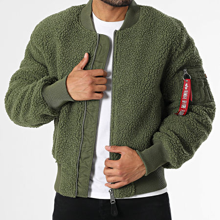 Alpha Industries - MA-1 Teddy Fleece Bomber Jacket 108102 Kaki Groen