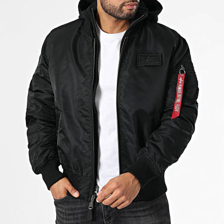 Alpha Industries - Bomber Capuche Tec SE 133104 Noir
