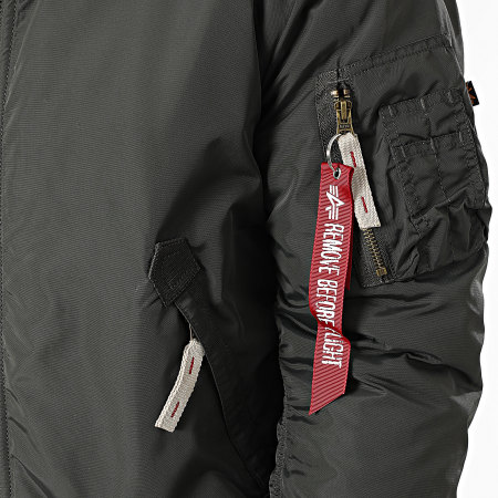 Alpha Industries - Injector III Schapenvacht Kraag Bomber Houtskool Grijs