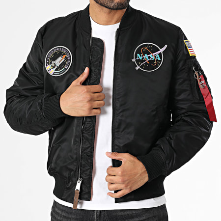 Alpha Industries - Bommenwerper MA-1 VF Nasa Zwart