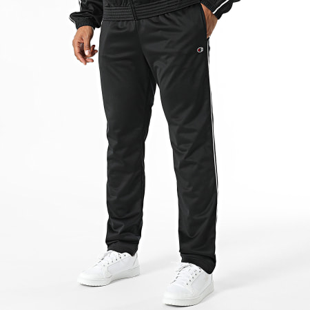 Tuta champion nera strisce bianche on sale