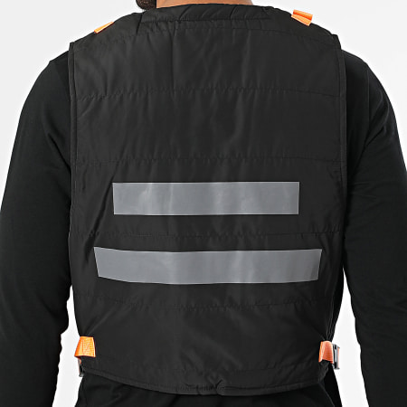 Gilet De Moto En Cuir First Classics Noir - Taille 3XL, Réflectif, Avec Rangement Discret