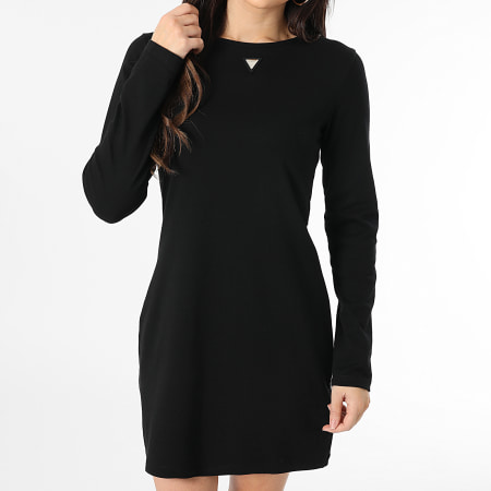 Guess - Women's Long Sleeve Dress V4BK00-KCHQ1 Black Gold - Ryses Guess - Women's Long Sleeve Dress V4BK00-KCHQ1 Black Gold - Ryses
